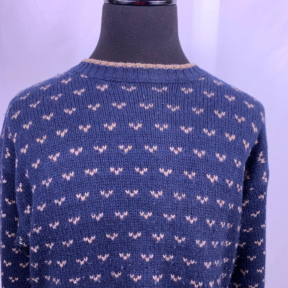 Men's L WOOLRICH Sweater Wool Blend Crewneck - Picture 4 of 6